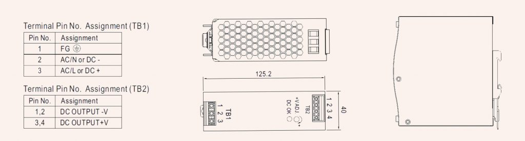 EDR-150 150W Industrial Din Rail Ac to Dc Single Output Switching Power Supply  title=