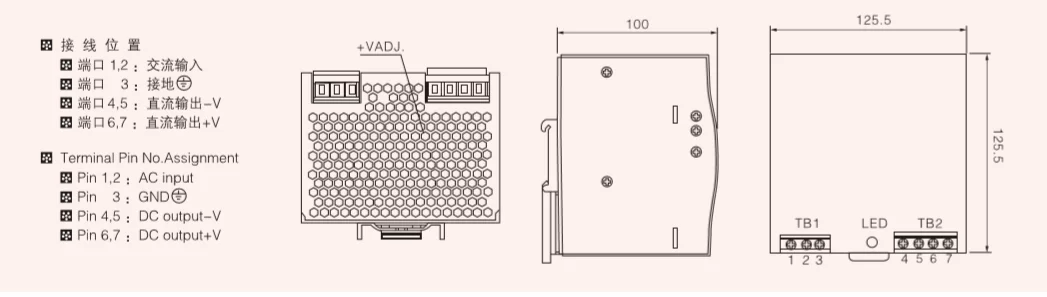 Made in china 240W single output dc power supply din rail